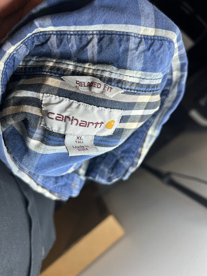 Carhartt blue short sleeve button up