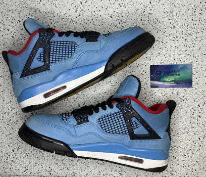Jordan 4 Travis Scott Cactus Jack 8.5 Men/10 Women “Preowned”
