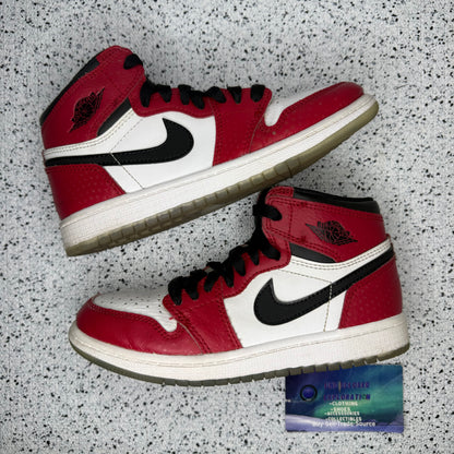 Jordan 1 Spider Man Origin Story 1.5 Y “Preowned”