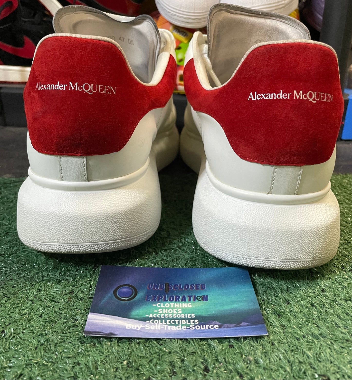 Alexander McQueen white and red oversized sneaker size 14men/15.5women(EU 47)