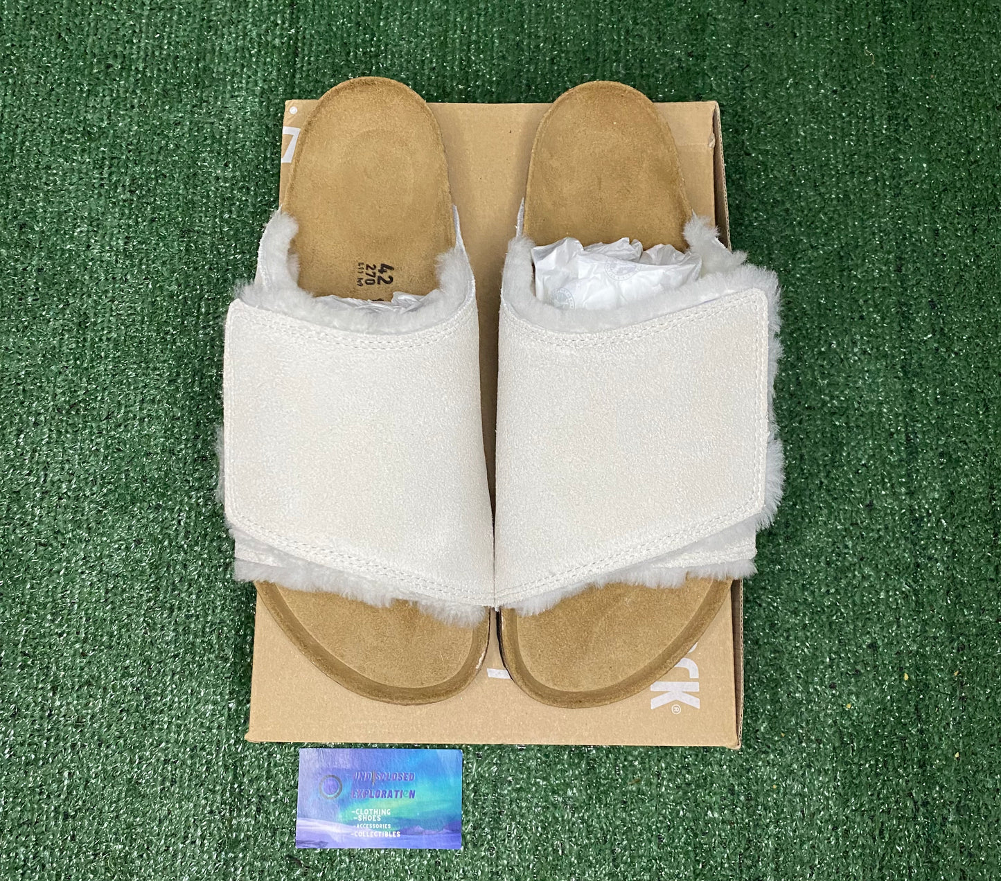 Stussy x Birkenstock solana bone