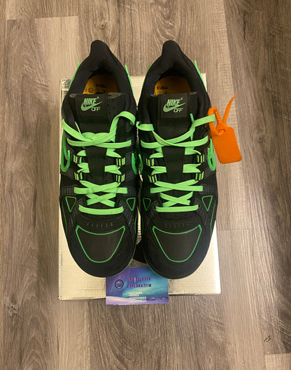 Nike off white rubber green dunk size 10.5men/12women