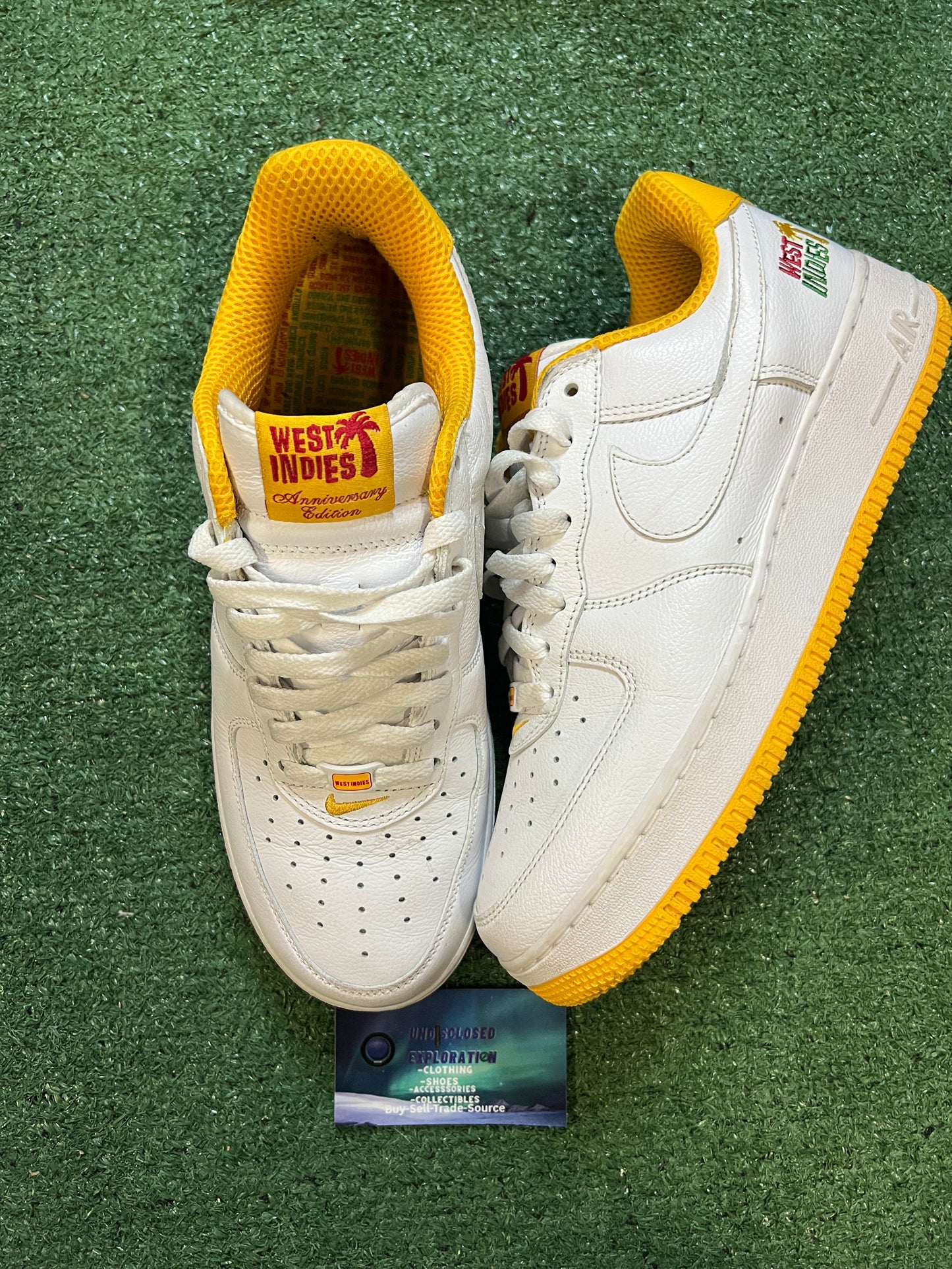 Nike Air Force 1 low university gold West Indies size 9men/10.5women