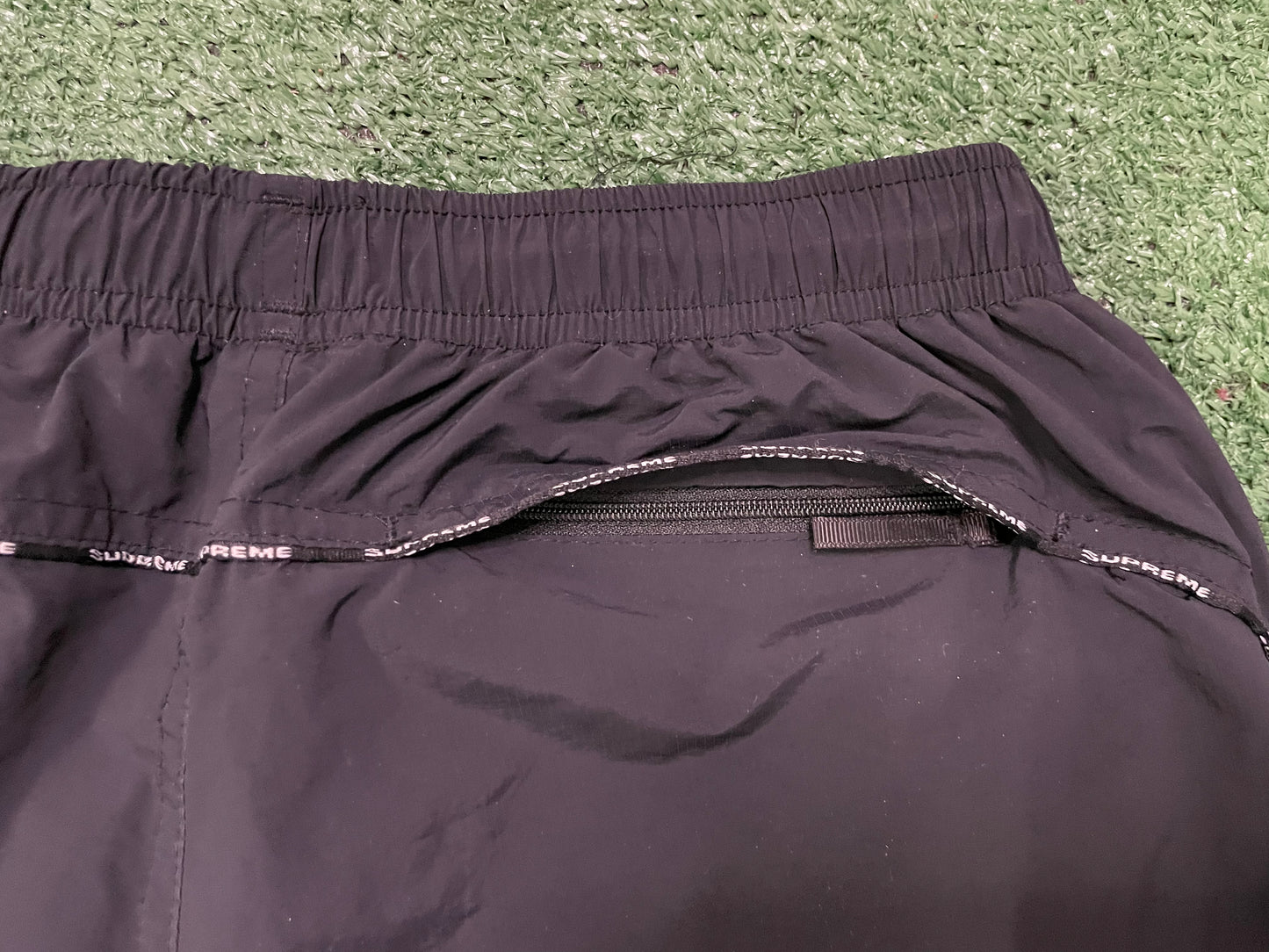 Supreme Logo Piping Track Pant Black