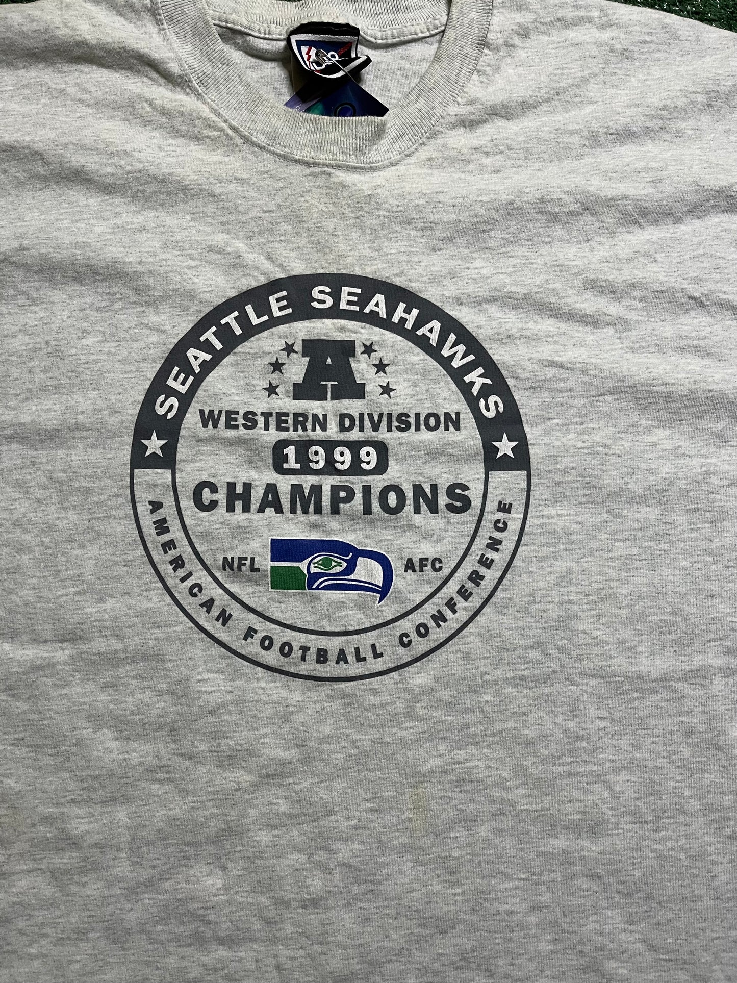 Vintage 1999 Seattle Seahawks AFC Western Division Champions Tee