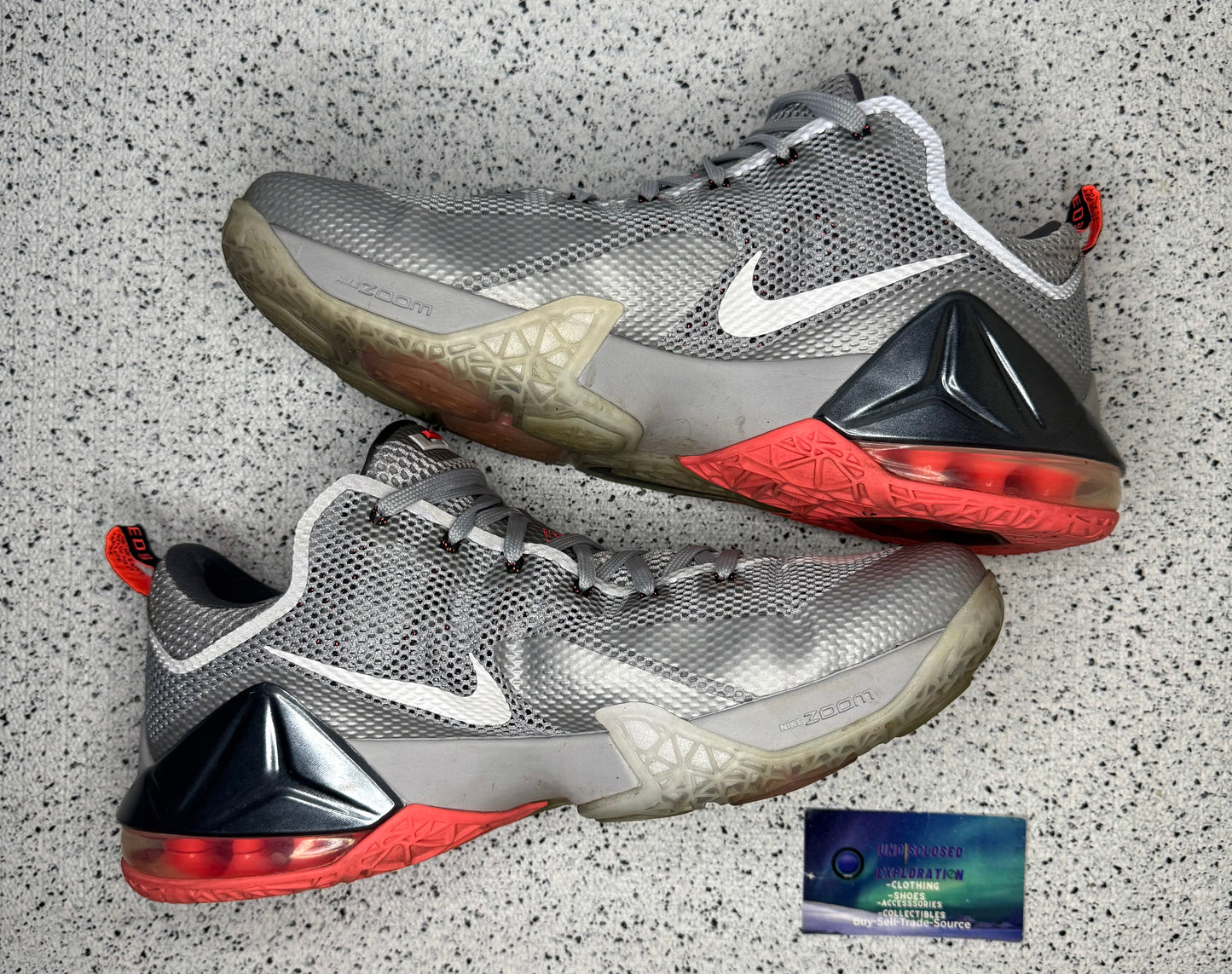 LeBron 12 Low Wolf Grey 12 Men/13.5 Women “Preowned”