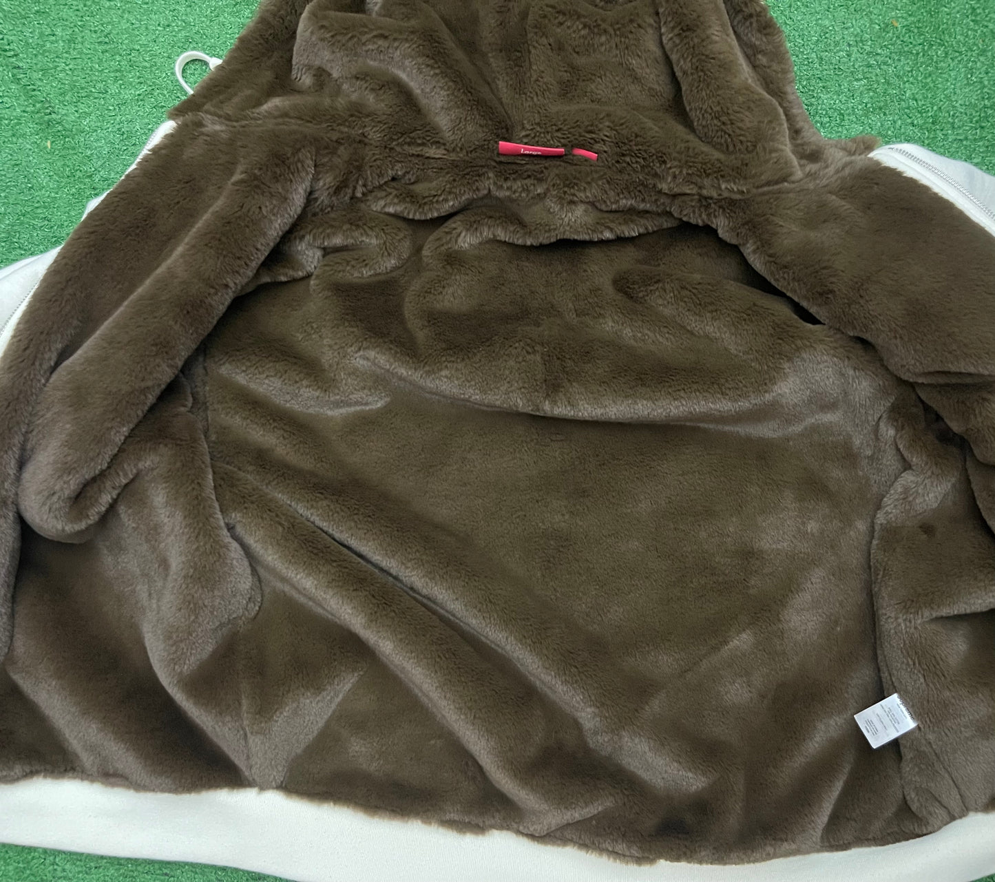 Supreme Faux Fur Hoodie Natural