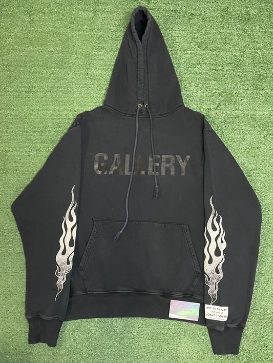 Gallery Dept black flames hoodie