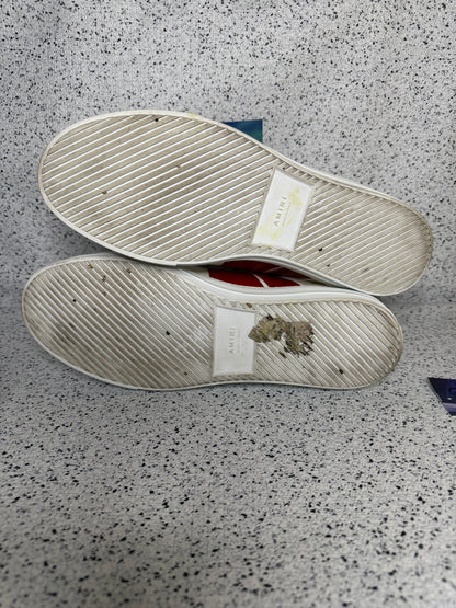 Amiri Sunset Leather Sneaker White Red 12 Men/45 EU “Preowned”