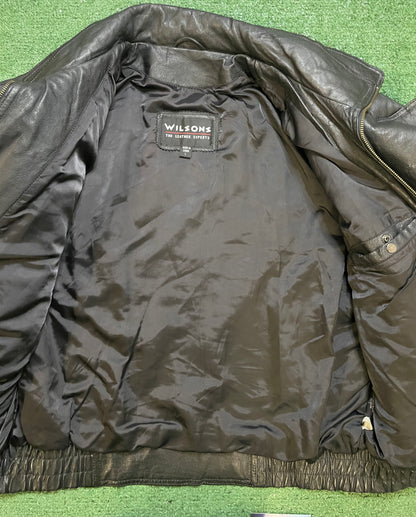 Vintage Wilson black leather jacket