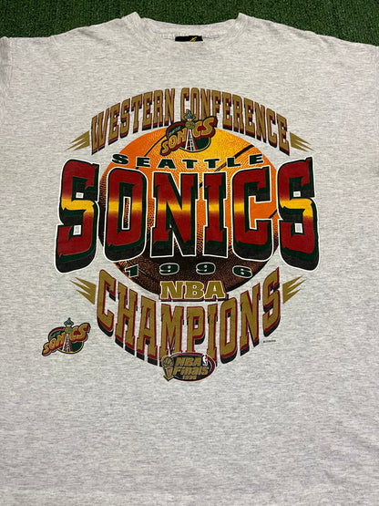 Vintage 1996 Seattle sonics western conference champions