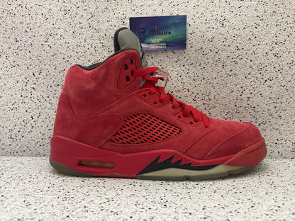 Jordan 5 Red Suede 10 Men/11.5 Women “Preowned”