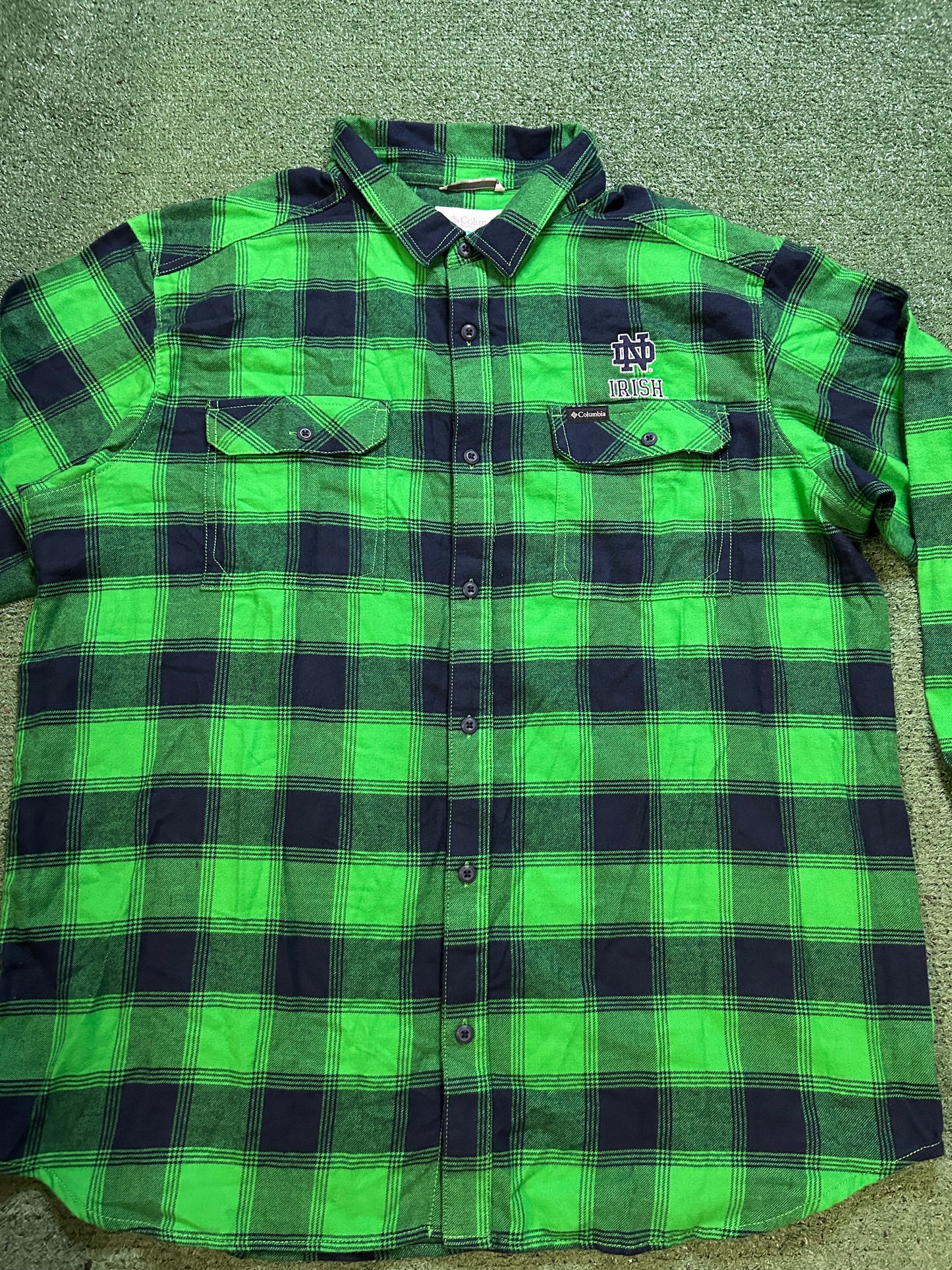 Columbia notre dame fighting Irish  embroidered flannel