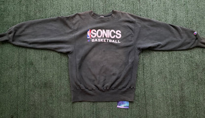 Vintage Seattle Supersonics Champion Reverse Weave crewneck