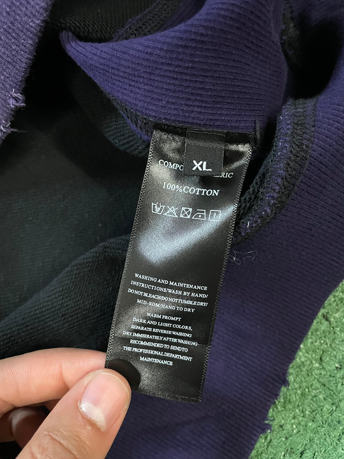 GV Gallery Raspberry hills sulfer black and purple crewneck