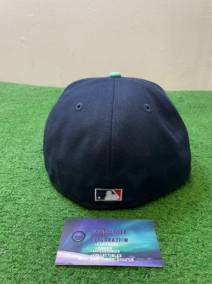 Seattle Mariners navy and teal 20th anniversary  new era fitted hat