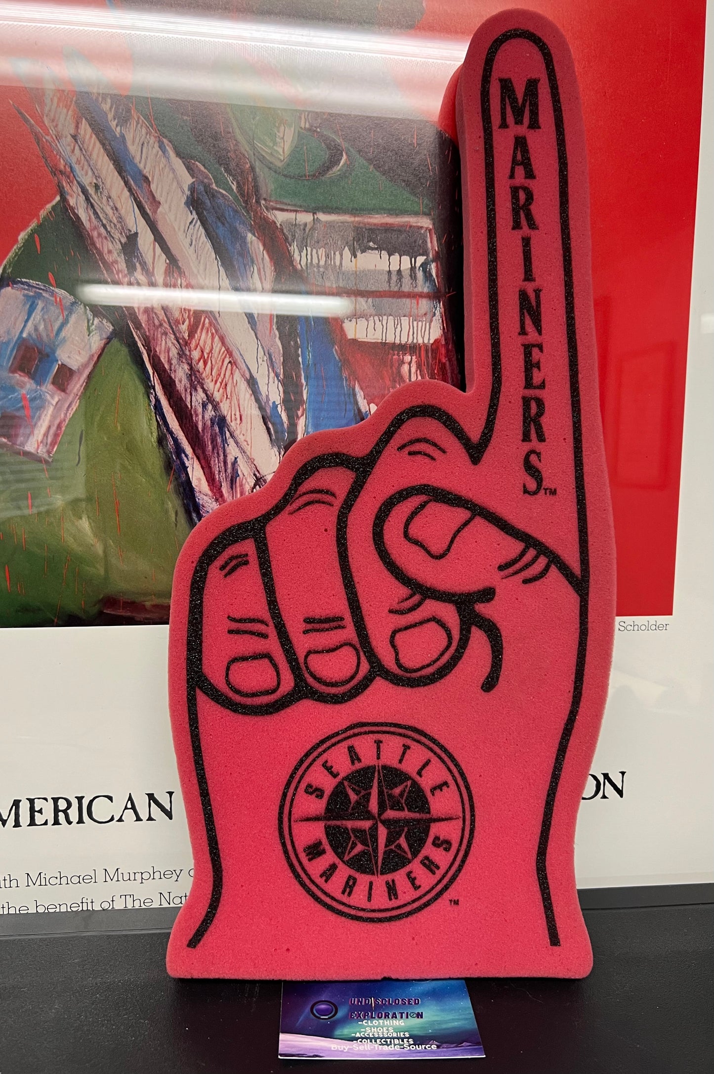 Seattle Mariners black and red foam finger