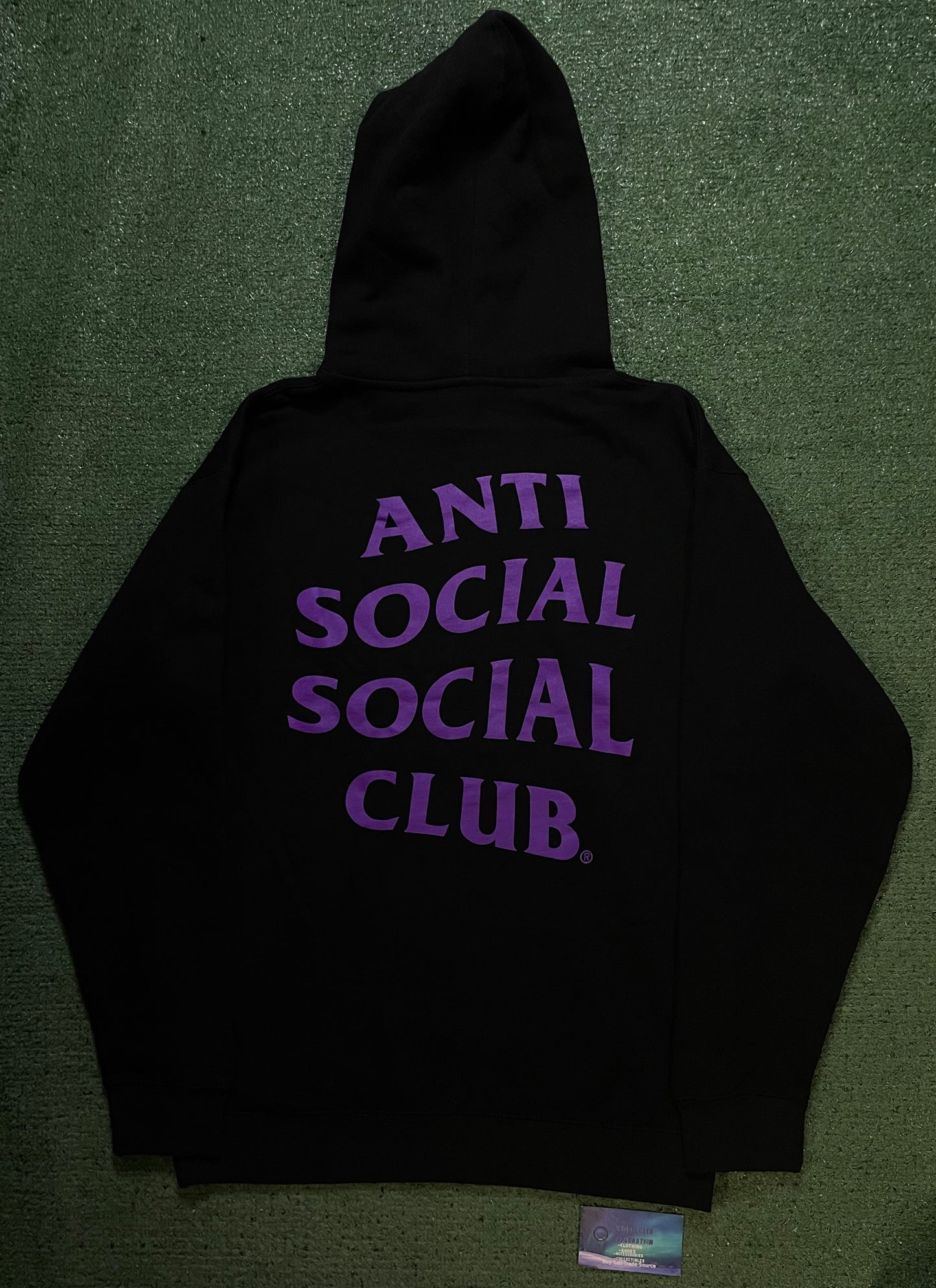 Anti Social Social Club black & purple hoodie