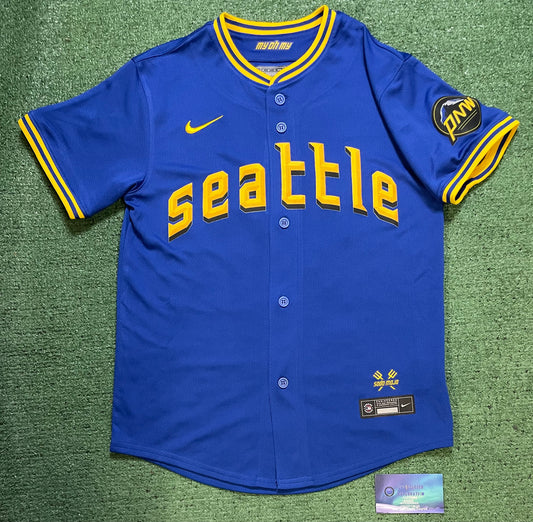 Nike Seattle Mariners City Connect Julio Rodriguez #44 youth baseball jersey