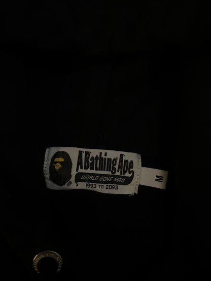 Bape embroidered multi color black hoodie