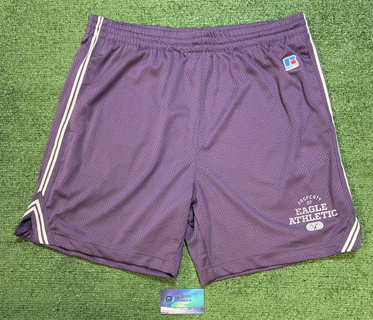 American Eagle X Russell purple shorts