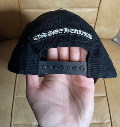 Chrome hearts horseshoe black snapback hat