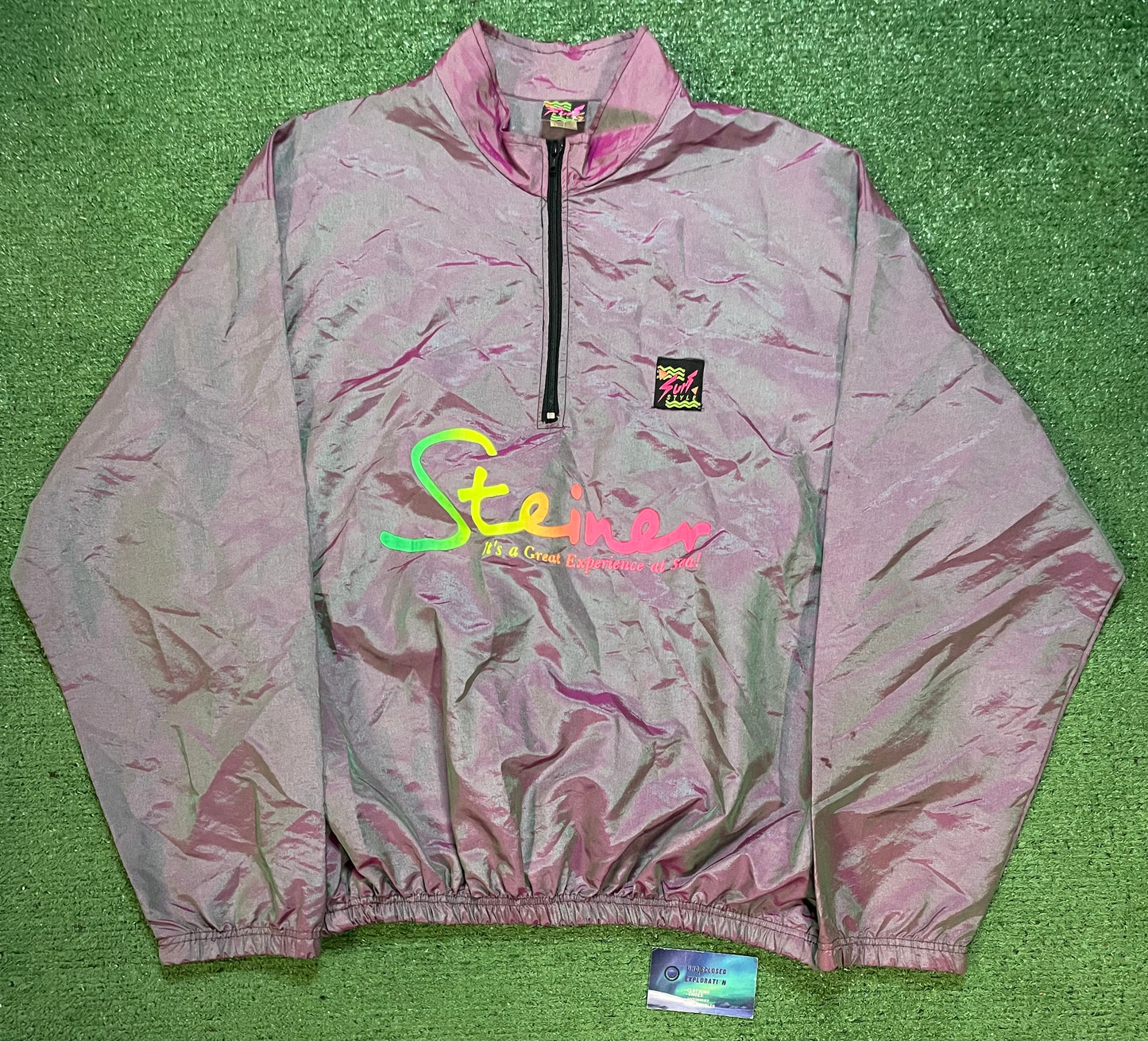 Vintage 1990s Surf Style Steiner iridescent sweatsuit