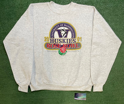 Vintage 2000s UW  University of Washington rose bowl crewneck