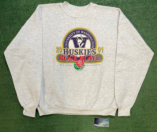 Vintage 2000s UW  University of Washington rose bowl crewneck
