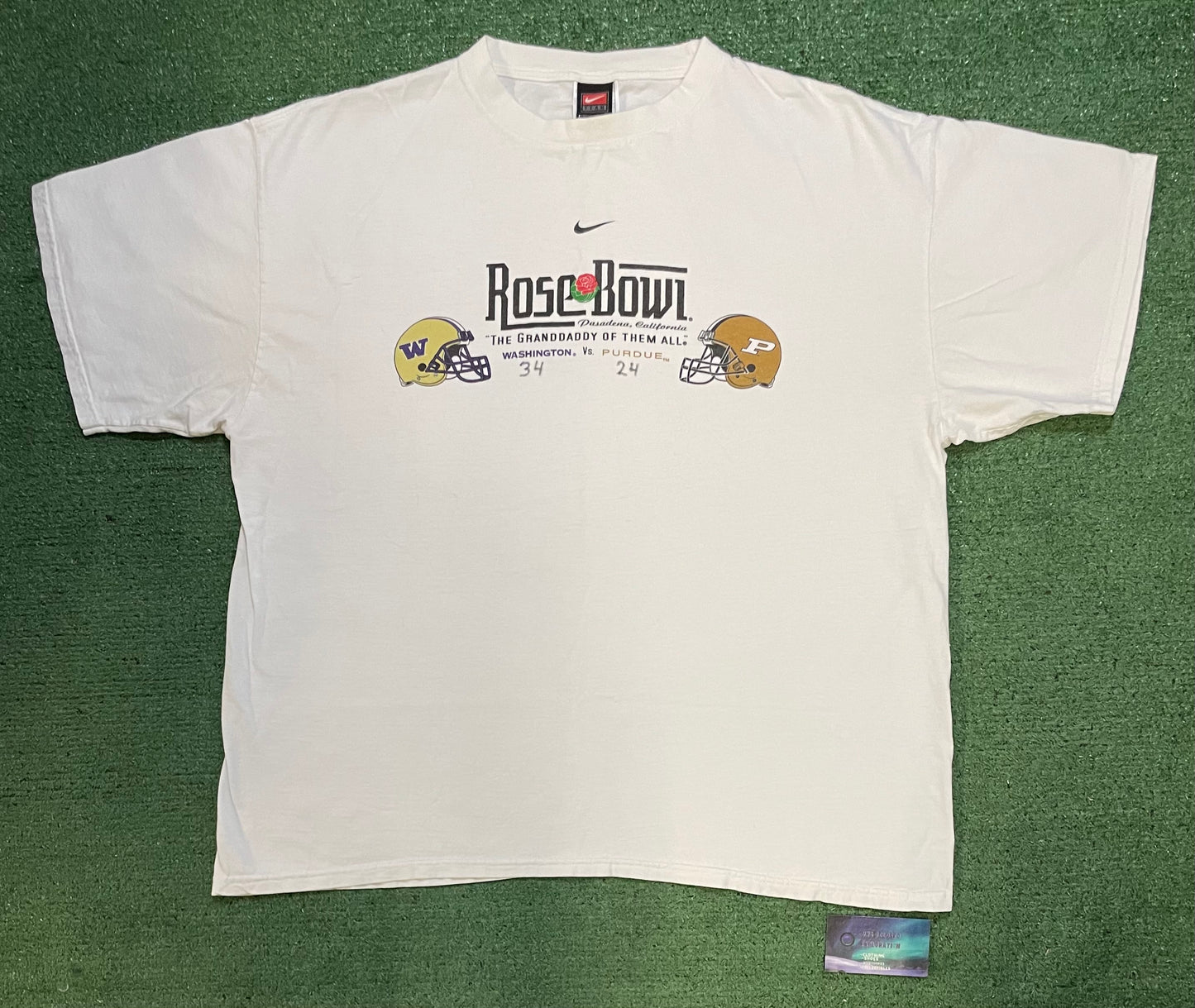 Vintage 2001 Rose Bowl UW VS Purdue tee