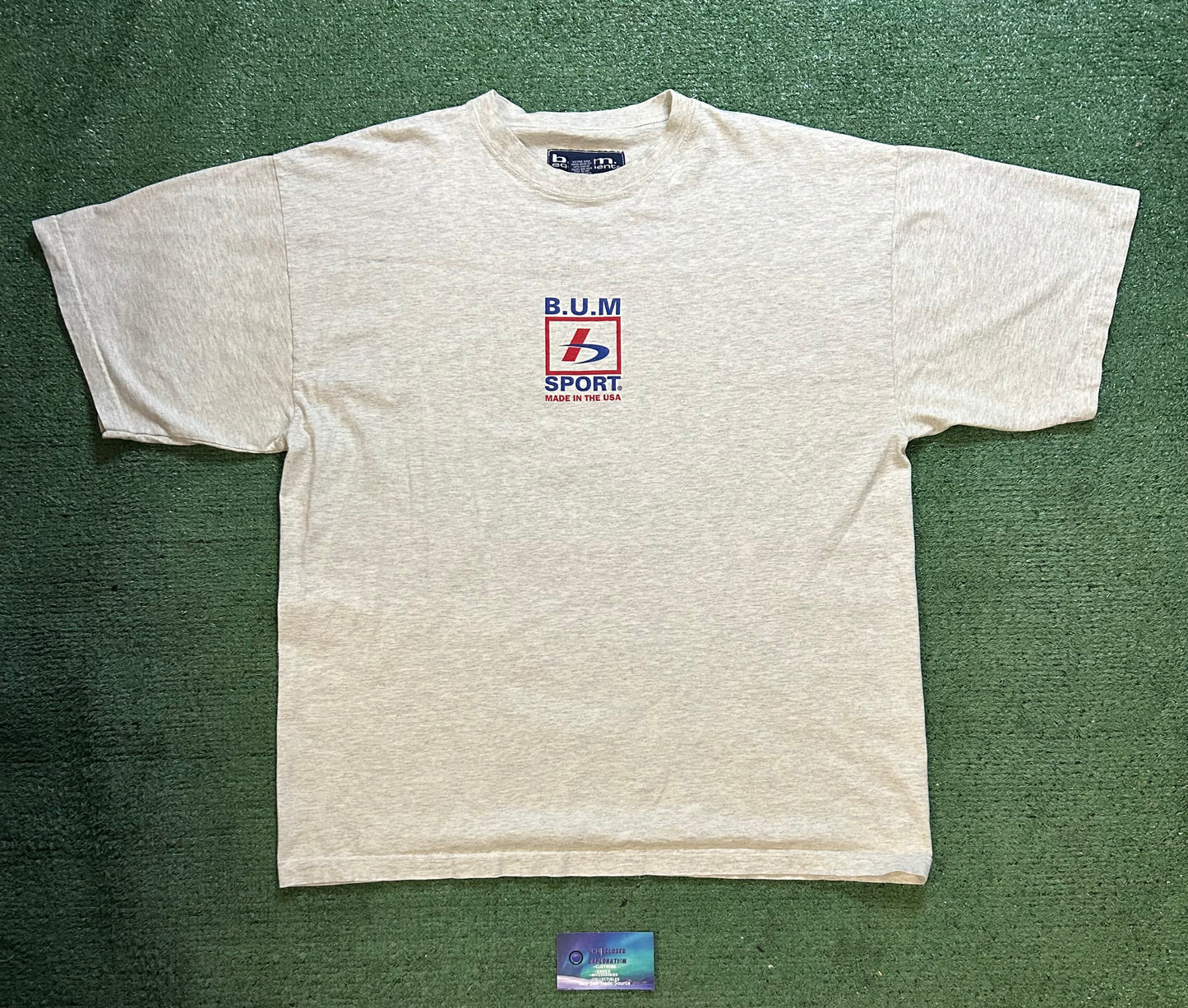 Vintage 1990s B.U.M SPORT grey tee