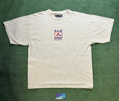 Vintage 1990s B.U.M SPORT grey tee