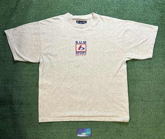 Vintage 1990s B.U.M SPORT grey tee