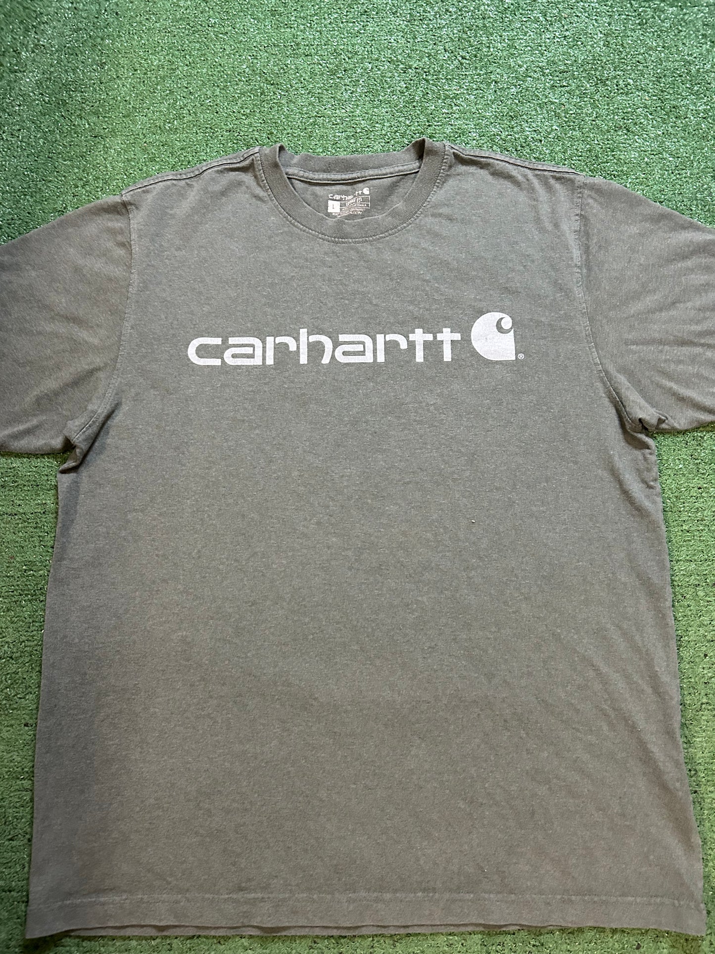 Carhartt grey logo tee