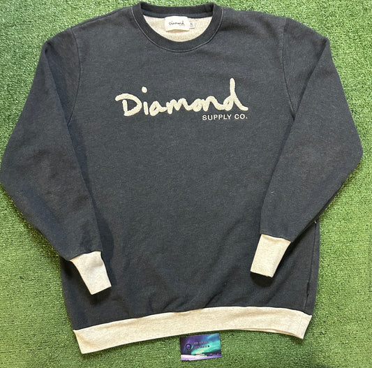 Diamond supply grey logo crewneck