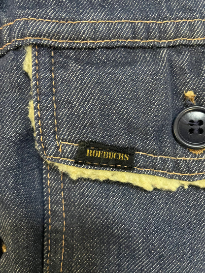 Vintage 1970s Roebucks Sherpa jean chore jacket