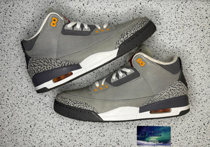 Jordan 3 Cool Grey 13 Men/14.5 Women “Preowned”