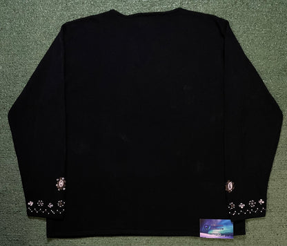 Vintage Jenny black rhinestone longsleeve