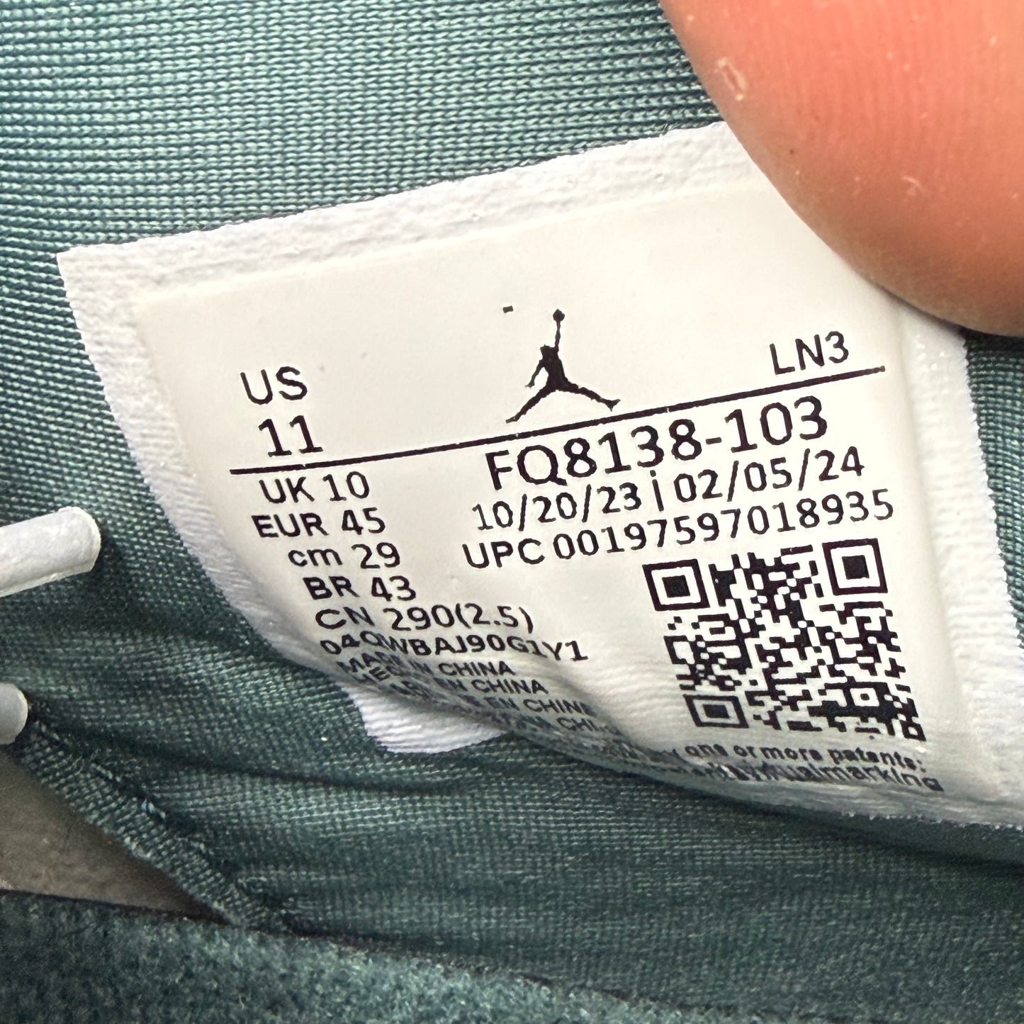 Jordan 4 Oxidized Green 11 Men “Preowned”