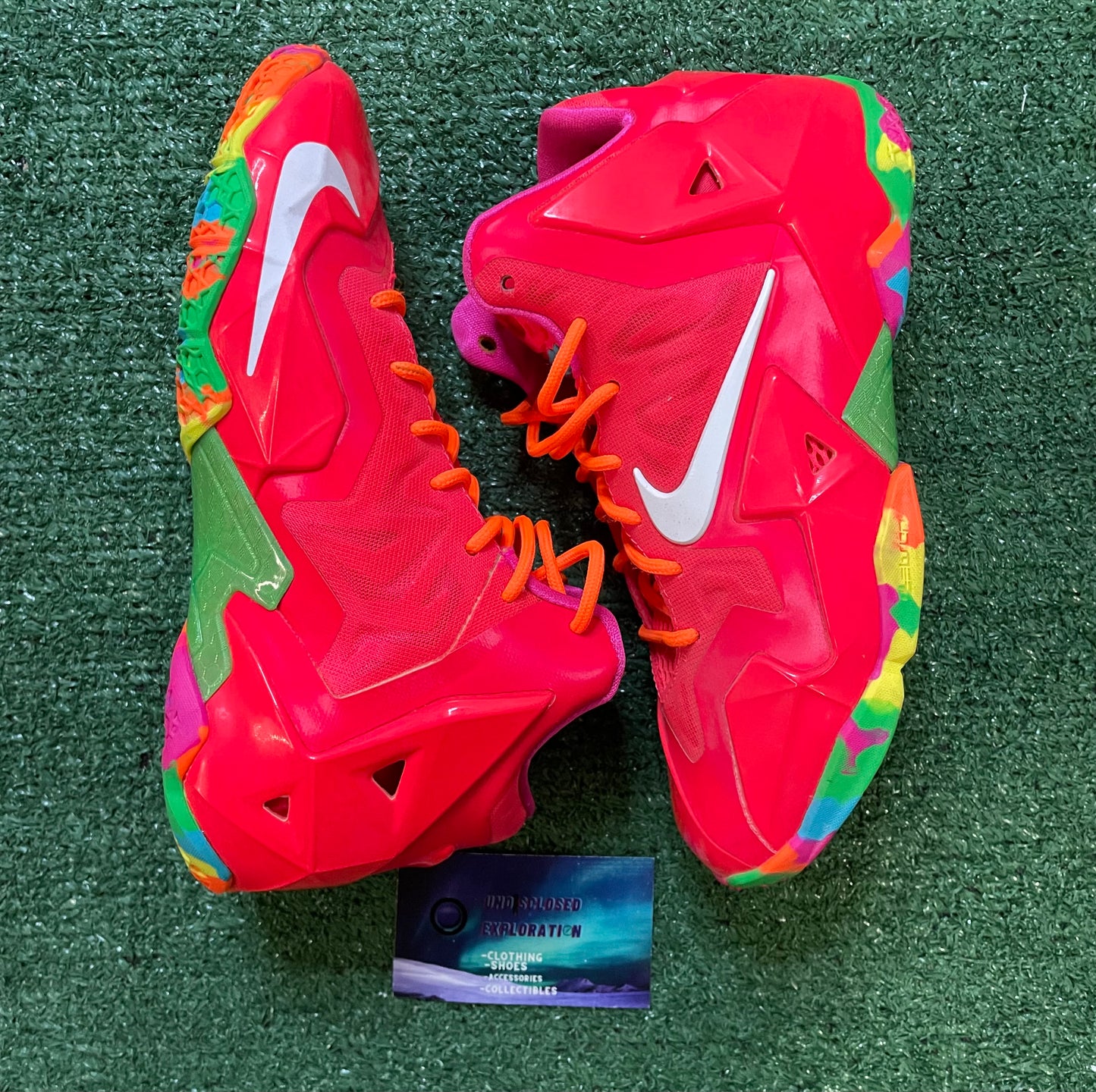 Nike LeBron 11 fruity pebbles size 4youth/5.5women