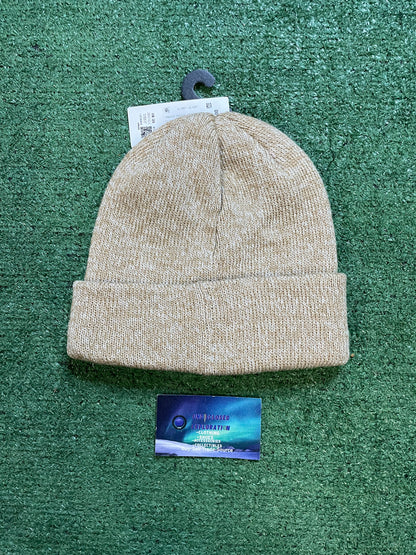 Adidas beige trefoil beanie