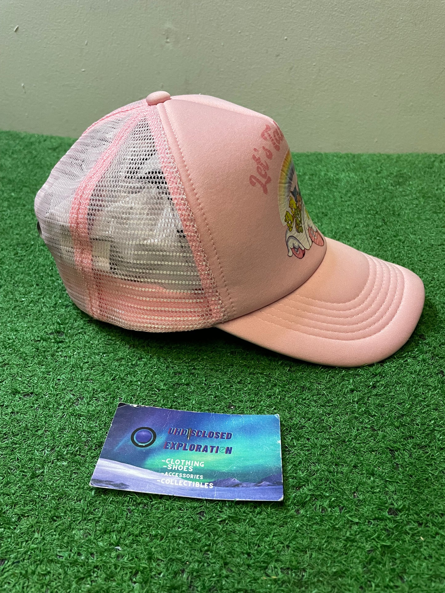 Vintage Care Bears let’s take a trip pink hat