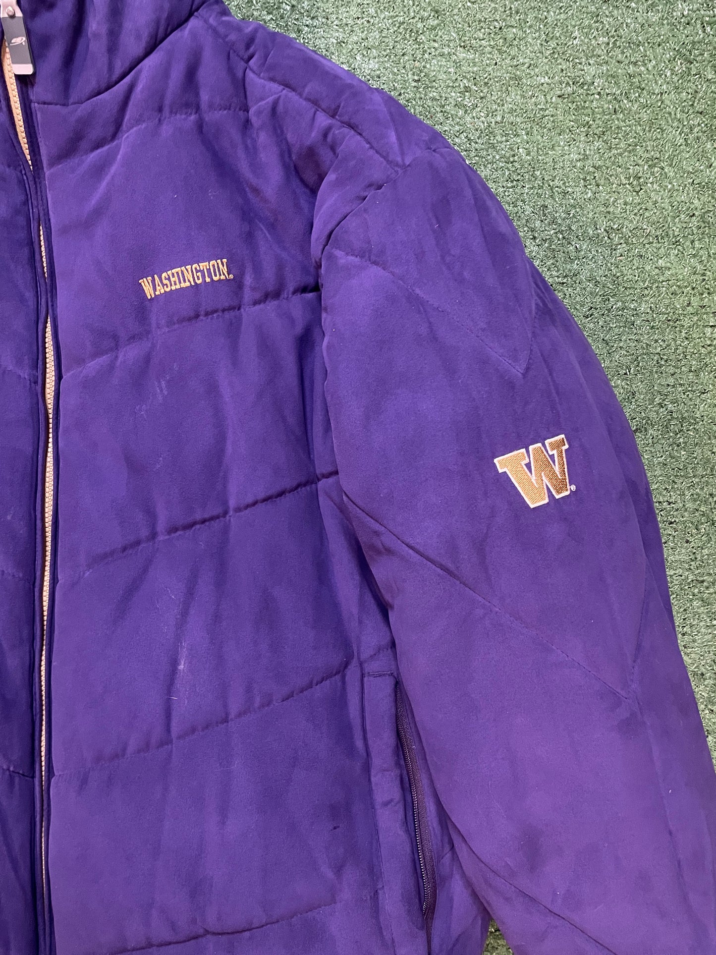 Vintage 2000s UW University of Washington reversible puffer jacket
