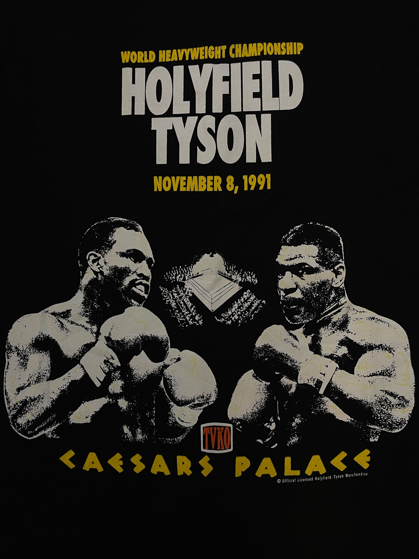 vintage 1991 Mike Tyson vs Evander Holyfield World Heavyweight Championship Tee