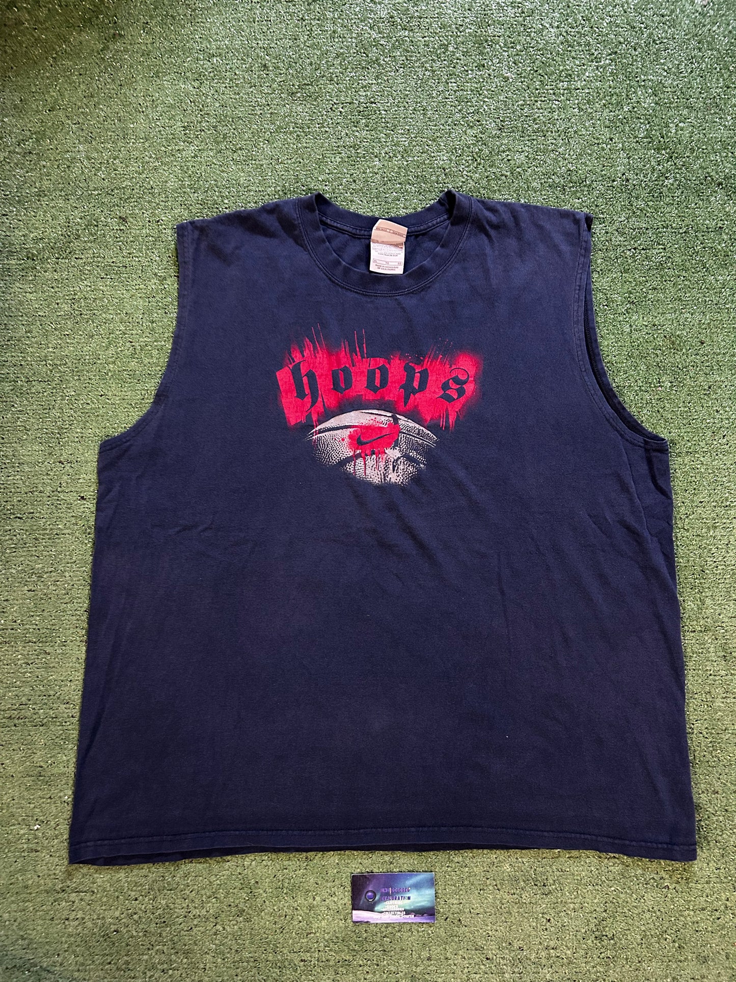Vintage 2000s Nike hoops center swoosh cutoff tank