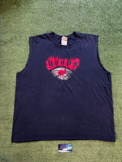 Vintage 2000s Nike hoops center swoosh cutoff tank