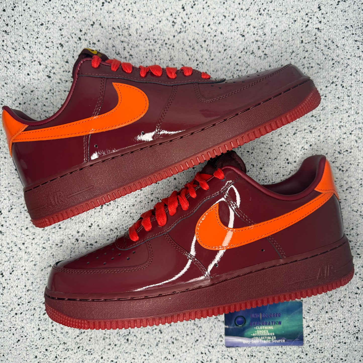 Nike Air Force 1 Patent Leather Dark Team Red