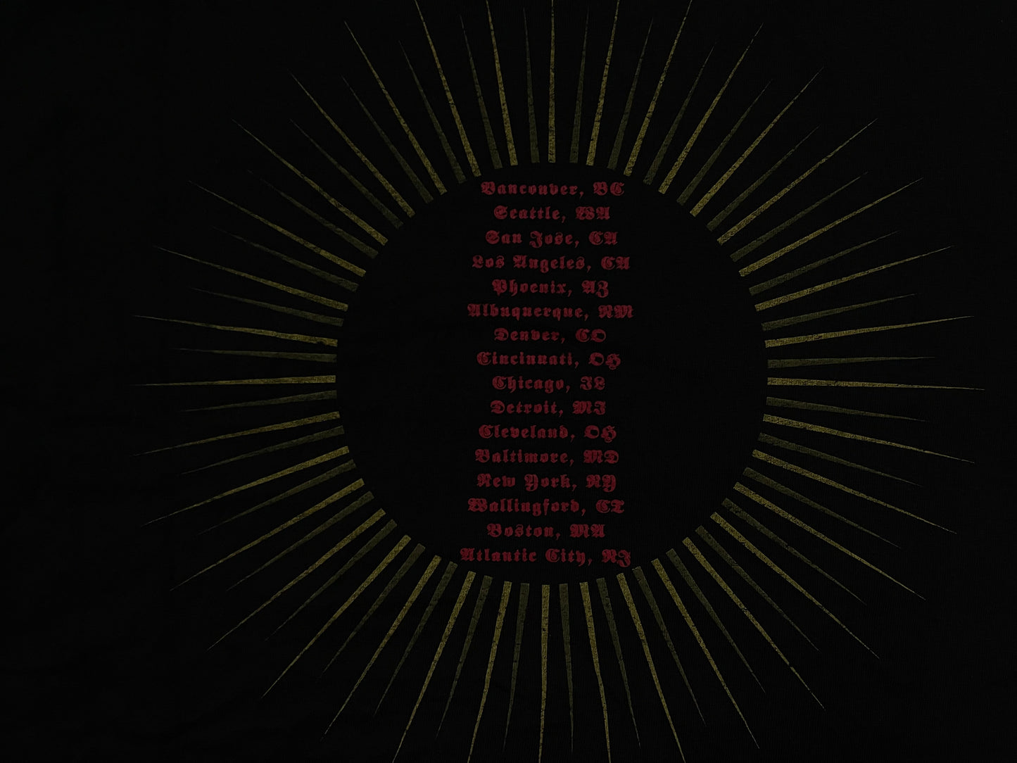 Vintage 1990s Black Sabbath tour tee