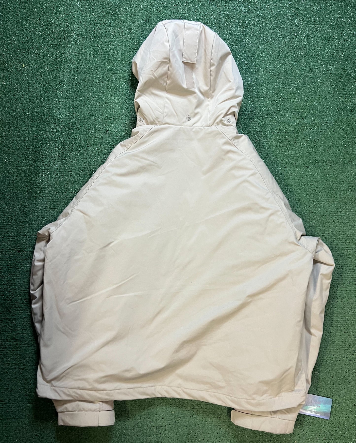Stussy cream hooded jacket