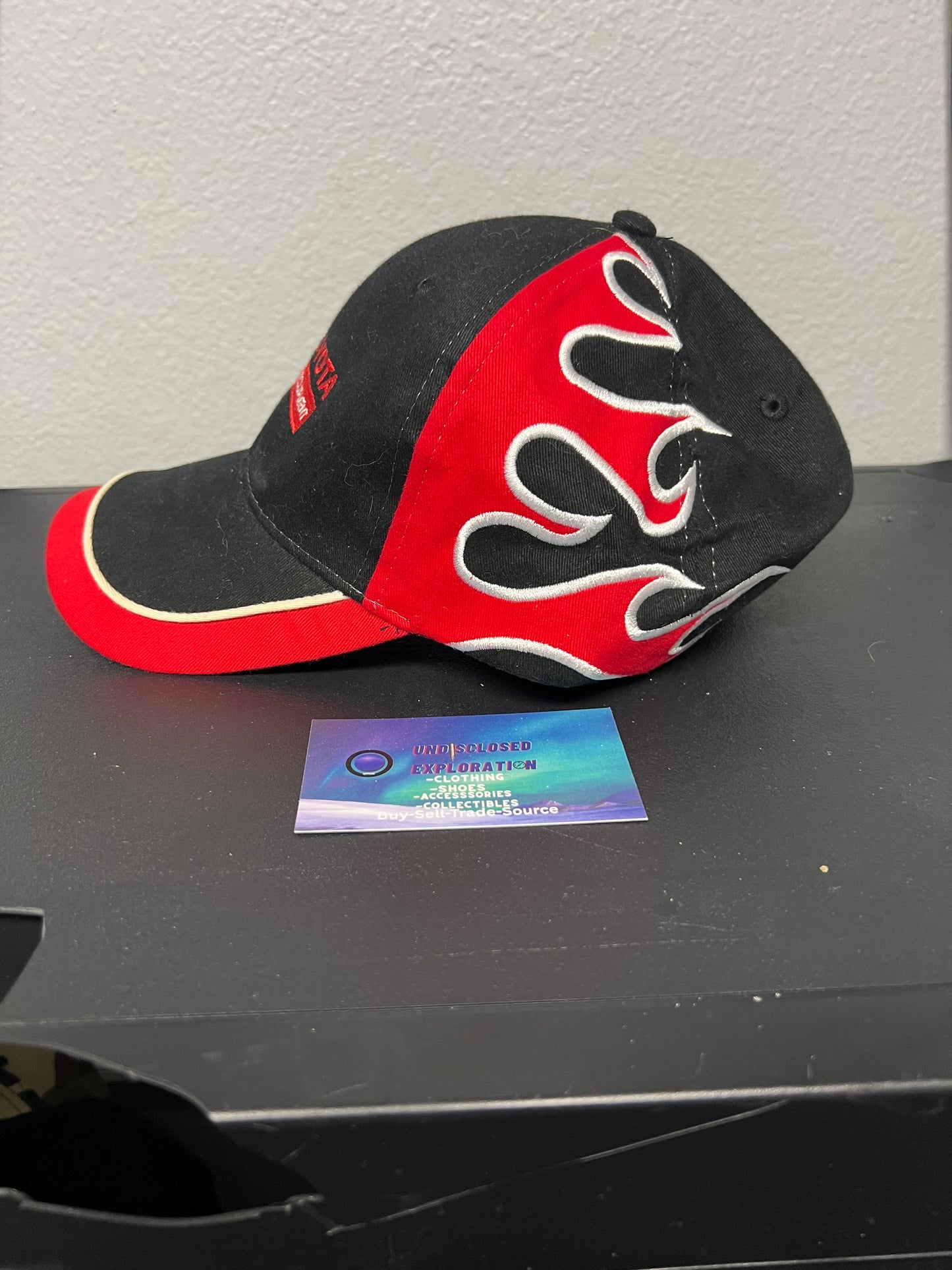 Vintage Toyota flames black and red hat